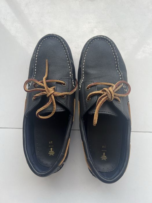 Sapato de vela azul, tamanho 38