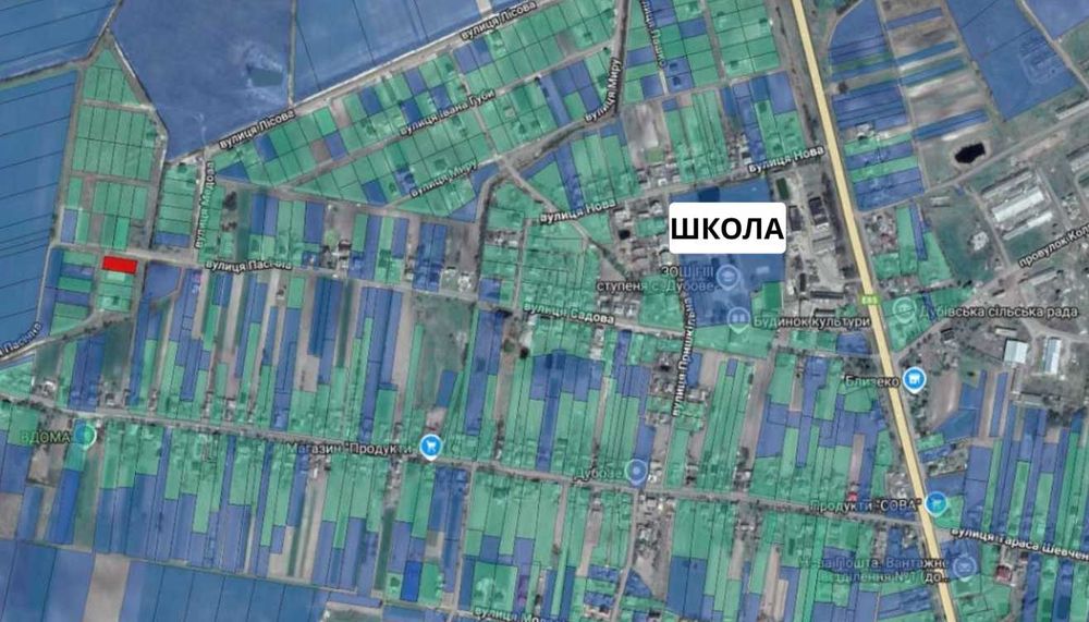 Земельна ділянка в селі Дубове