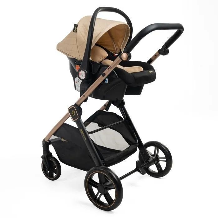 Carrinho de Bebé Trío 3 em 1 - 0-22 kg BEBELISSIMO - Iris - beige