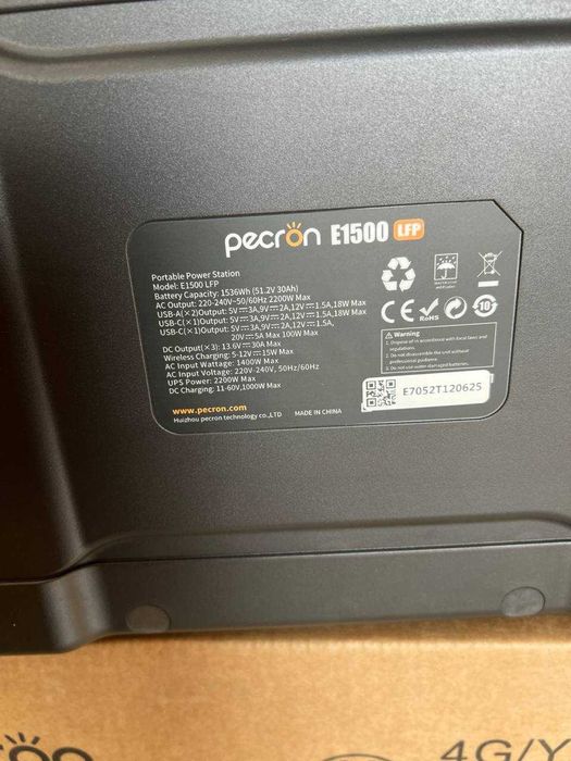 Зарядна станція Зарядная станция Pecron LFP LiFePO4 E1500 E2400 E3600 E3800 2200W-4200W ДБЖ UPS розстрочка