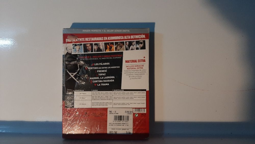 coleção Blu-ray (7 filmes clássicos), 5 filmes de Alfred Hitchcock-BD
