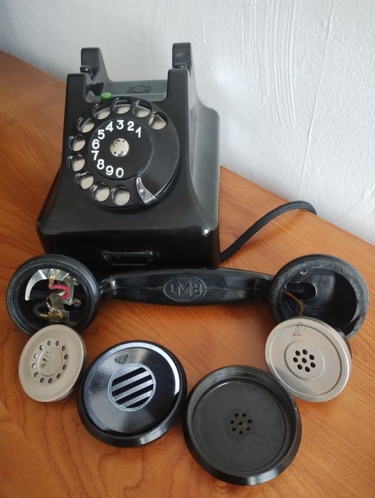 Stary polski ,bakielitowy,stacjonarny  telefon RWT i Siemens