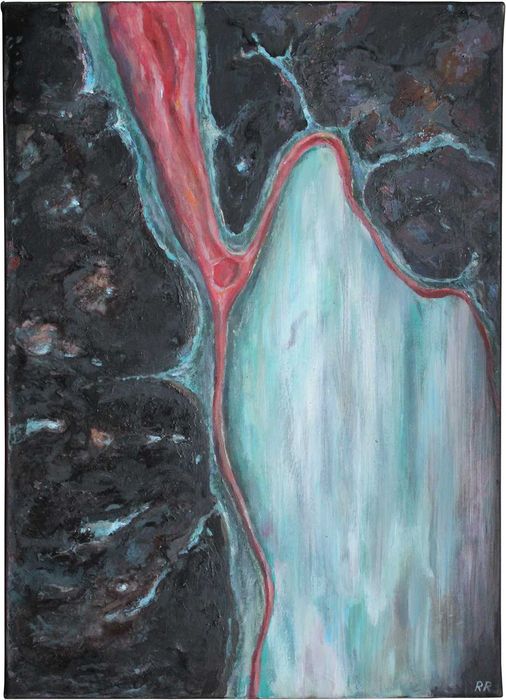 ABSTRAKCJA obraz na płótnie 50x70, młoda sztuka, certyfikat