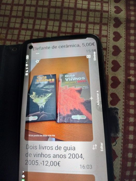 Livro de vinhos para venda visto não necessitar.