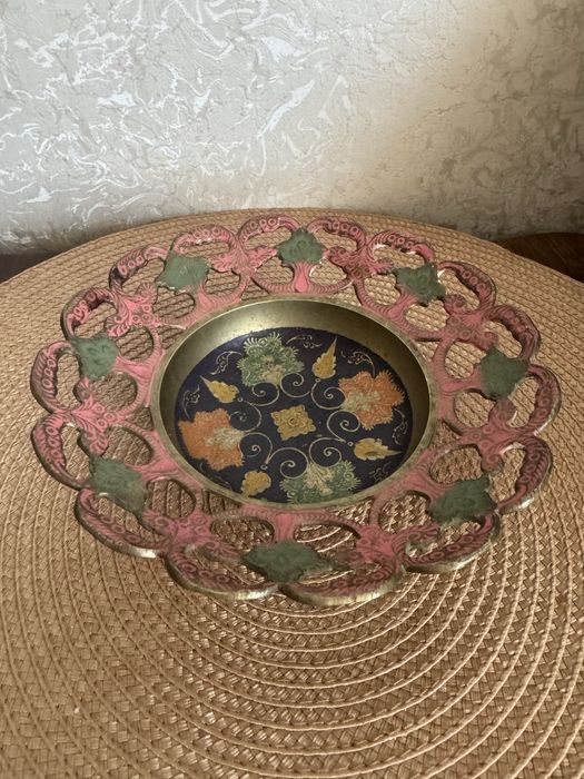 Винтажная латунная конфета,фруктовница, индия