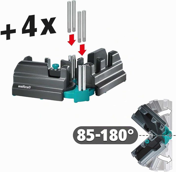 wolfcraft Serra japonesa, Caixa de encaixe e esquadro falso + Oferta kit instalação
