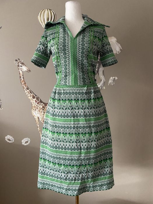 Dzianinowa sukienka Tricot Wrocław PRL lata 70 unikat