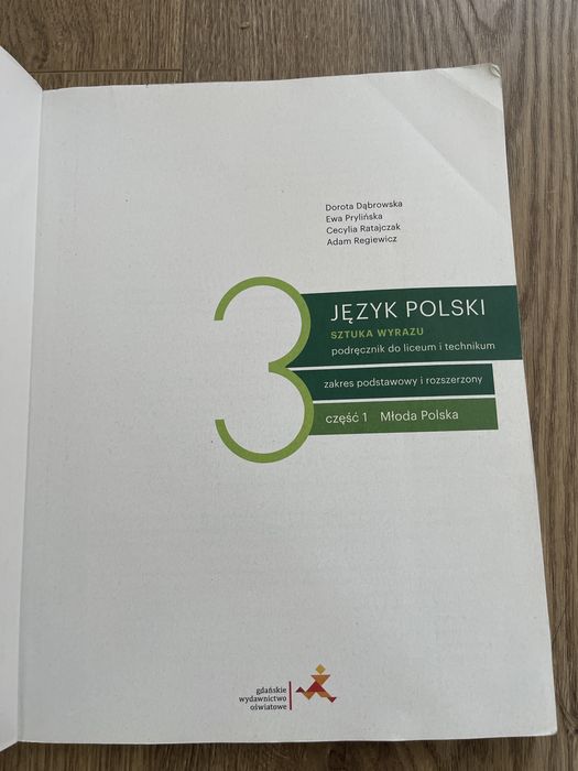 Podręcznik Jezyk Polski część 1 do liceum i technikum - Młoda Polska