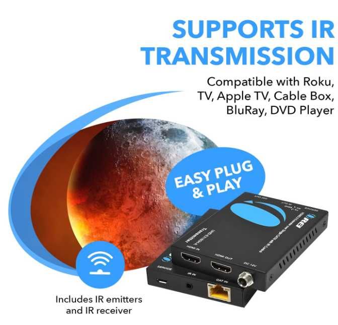 OREI Przedłużacz HDMI UltraHD na pojedynczy kabel Cat6