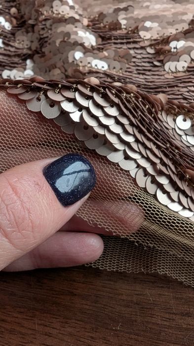 Spódnica cekiny złota błyszcząca 170cm