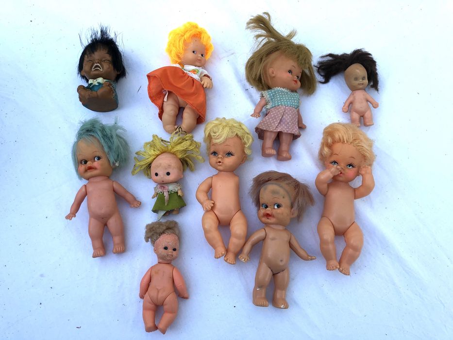 Lote de 10 bonecas vintage Alt. Máx. 19 cm