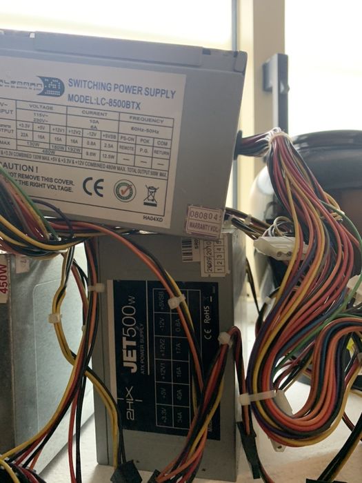 Fontes alimentação PC de 350 Até 500 W