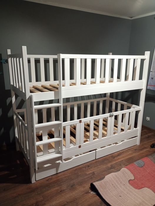 Łóżko piętrowe drewniane - dziecięce