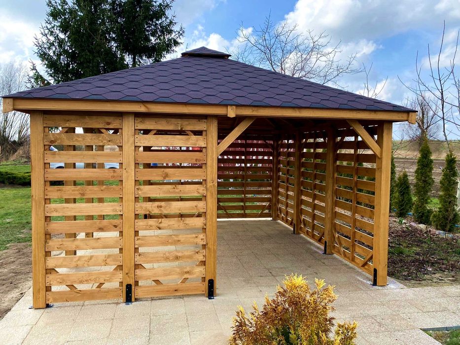 Altana ogrodowa ETER 4m x 4m Altanka drewniana Domek - PRODUCENT