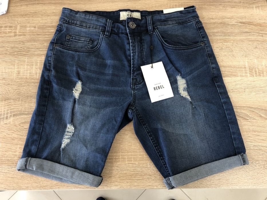Мужские рваные Джинсовые Шорты Rebel S шорти джисові