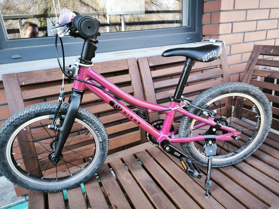 KUbikes 16s rozmiar 16" różowy/ fioletowy z przedłużką na kierownicę