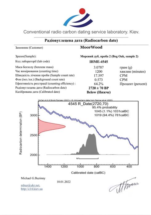 Сопілка з 2700 літнього дерева