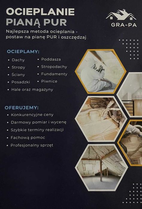 Izolacja natryskowa, Ocieplanie Pianą PUR, Piana PUR