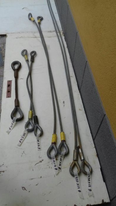 Cabos de aço vários tamanhos/diâmetros