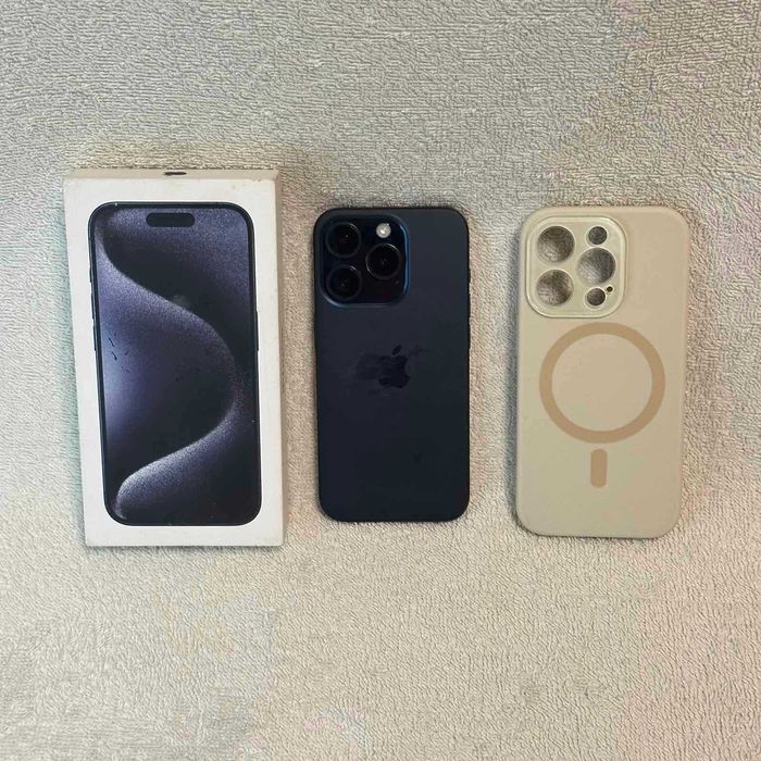 Телефон Apple iPhone 15 Pro 256 GB Blue Titanium Neverlock. (физ+есим)