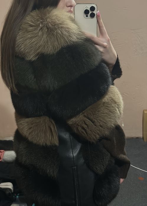 Шуба з натурального песця. Розмір М