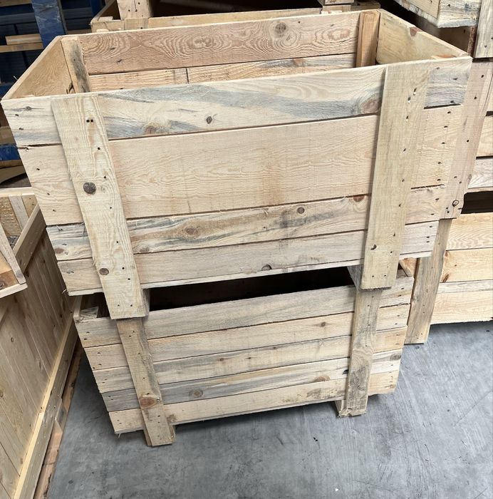 Solidne Drewniane Skrzynie Transportowe Ogrodowe Magazynowe