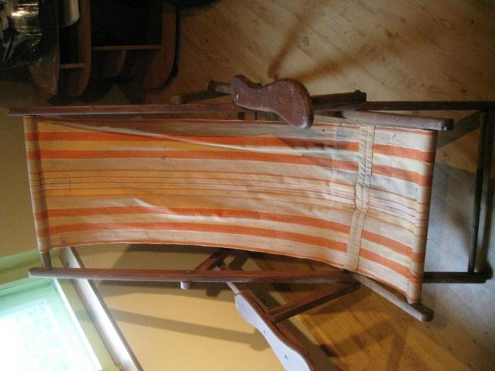 Leżak drewniany stary stary PRL.