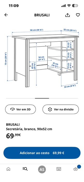 Secretária IKEA Brusali