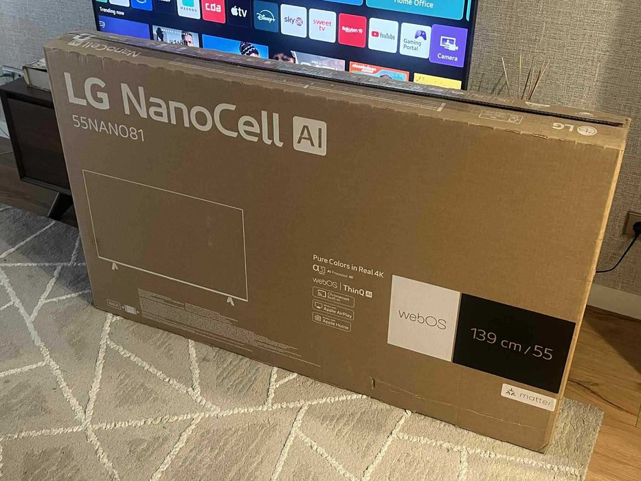 TV LG 55" 55NANO81 NanoCell AI – Quase Nova - 3 Meses de Uso