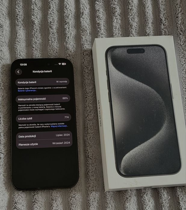 Iphone 15 Pro 128GB Black Titanium/Bełchatów