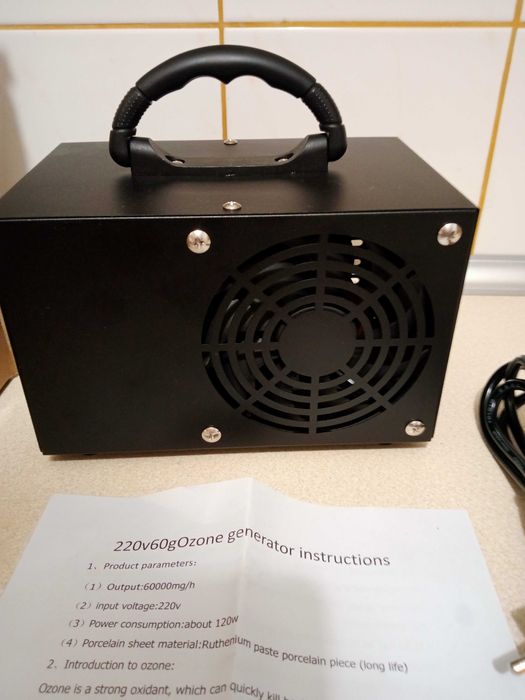 Generator ozonu , czarny ozonator. dezynfekcja astma po zalaniu roztocza kurz