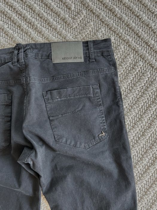 Spodnie męskie Absolut Joy jeans czarne przeszycia vintage grunge