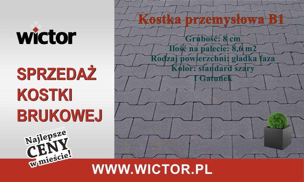 Kostka brukowa przemysłowa B1 faza KOST-BET- sprzedaż kostki brukowej
