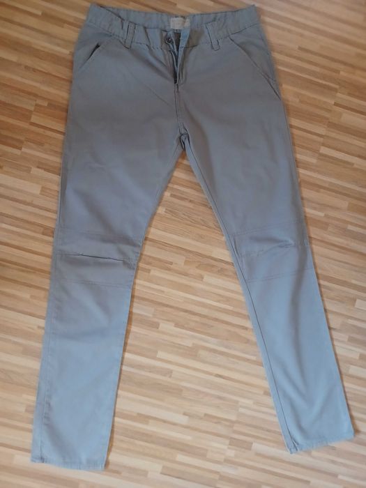 Spodnie szare slim fit 164 męskie