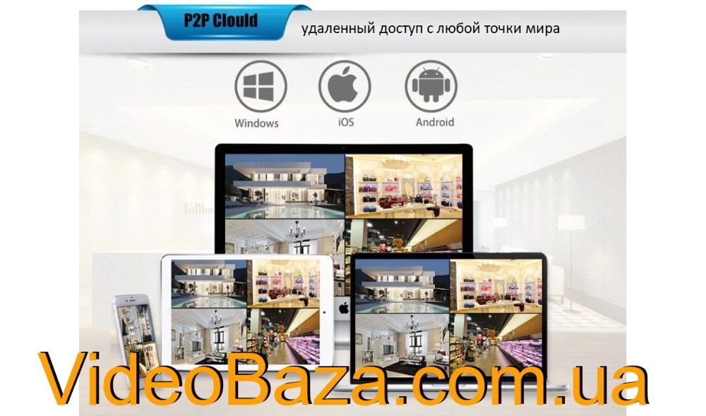 Камера видеонаблюдения комплект камер уличная для дома дачи офис склад