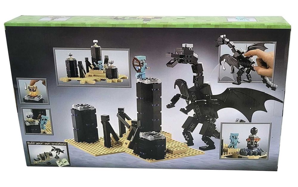 Klocki My World Minecraft Czarny Smok Endu 632 el. z PL w 24h