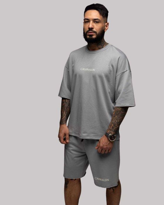 Чоловічий літній костюм набір ‼️Calvin Klein Oversize‼️ чорний, сірий, графіт, бірюза S M L XL XXL оверсайз