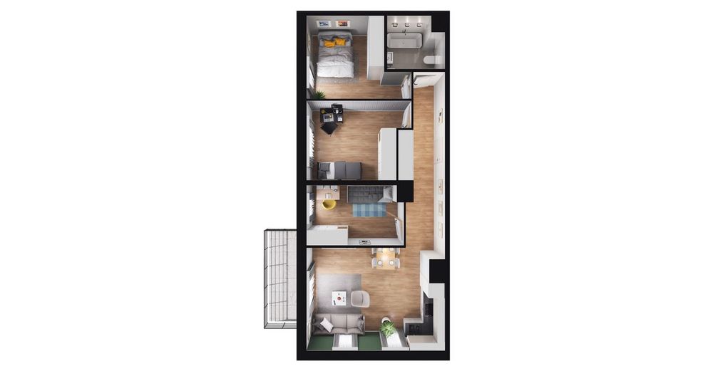 4-pokojowe mieszkanie 67m2 + balkon Bezpośrednio