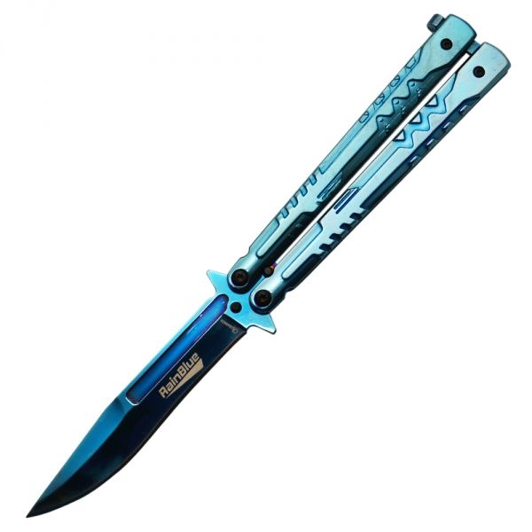 Przecena - Nóż motylkowy ALBAINOX  RainBlue 36246