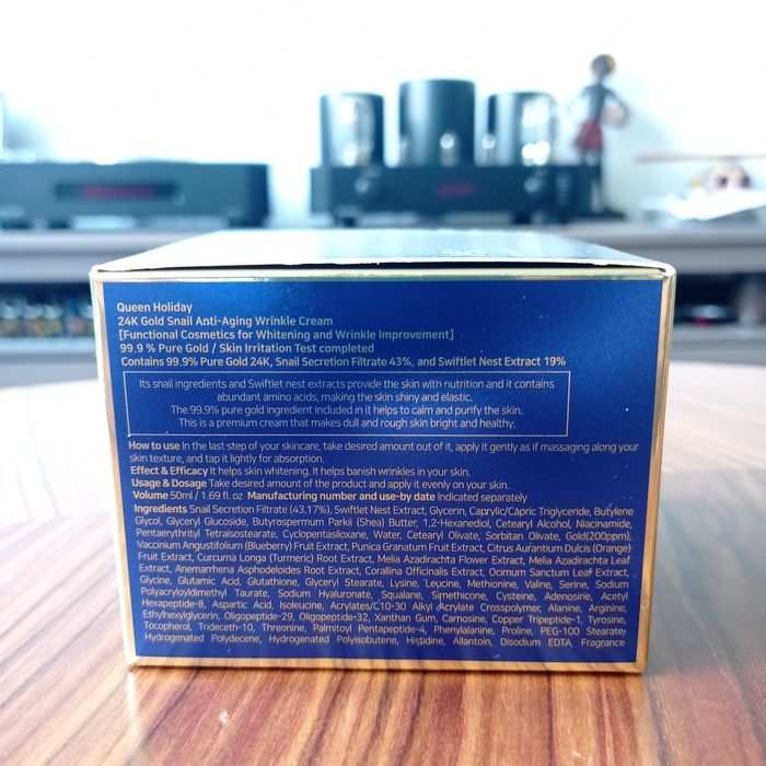 Oryginalny Koreański krem QUEEN HOLIDAY 24K Gold Snail Anti Aging
