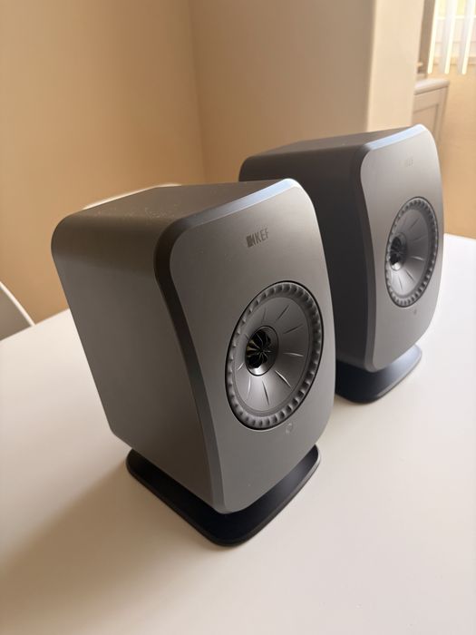 KEF LSX II LT Graphite Grey + Suportes KEF P1 | Como Novas | Fatura + Caixa