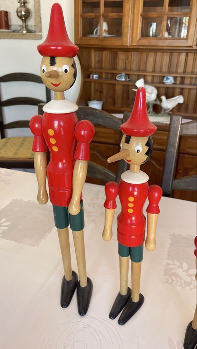 Peças de pinóquio antigas madeira