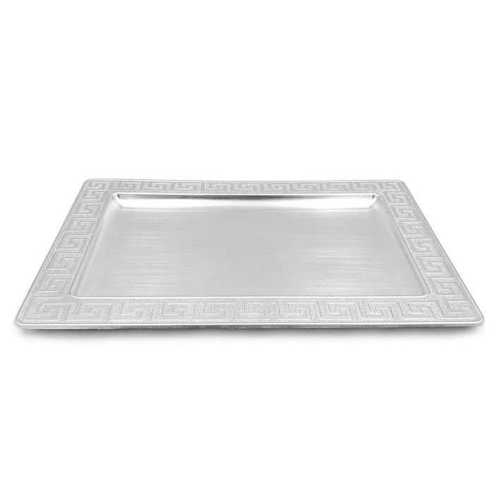 Taca dekoracyjna srebrna podstawka pod świece stroik 40 cm