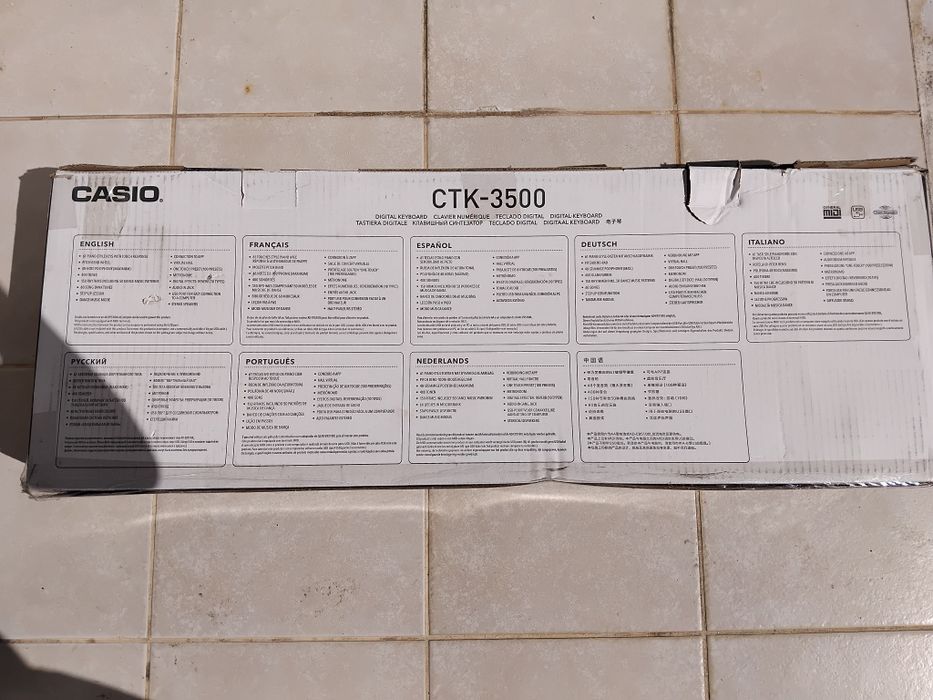 Teclado Casio CTK-3500 + suporte + adaptador
