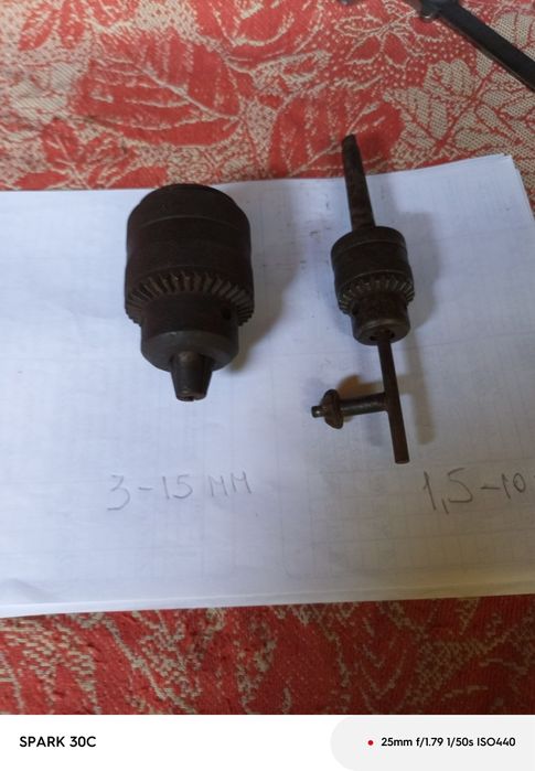 Патрон на дрель 3-15 (два вида) и 1,5-10 1 шт.