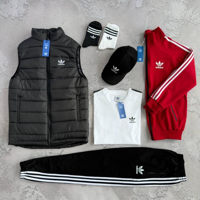 Чоловічий спортивний костюм адідас Adidas набір [5в1] [xs-3xl]