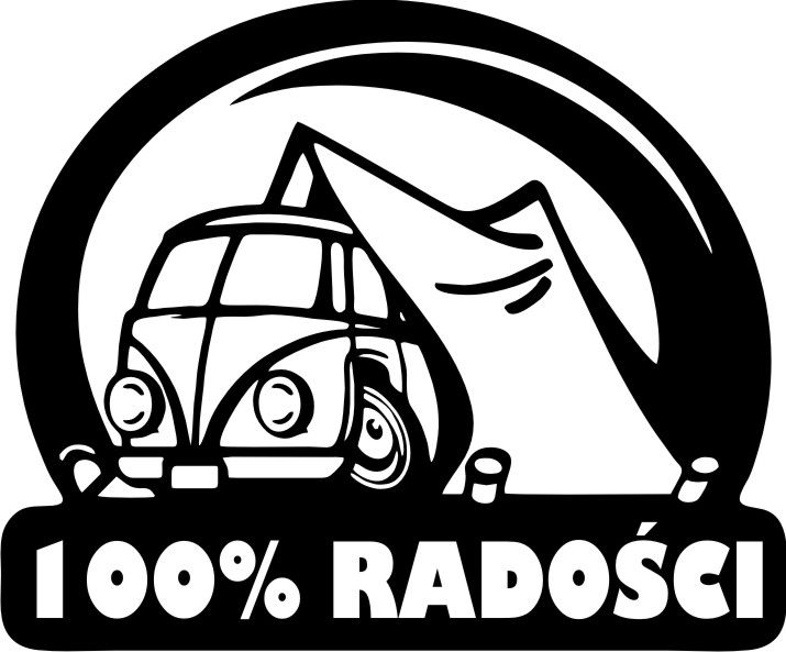 Naklejka Kamper VW T2 kemping