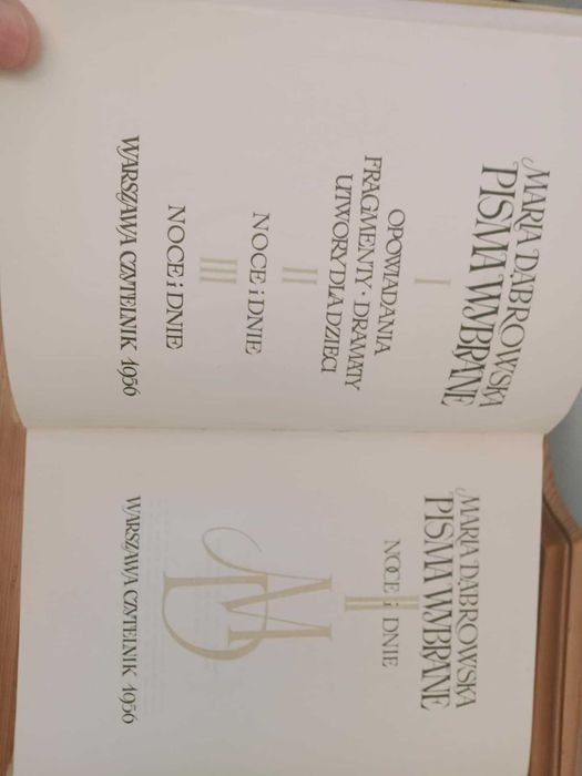 Maria Dąbrowska Pisma wybrane 3 tomy Noce i dnie, dla dzieci, nowele