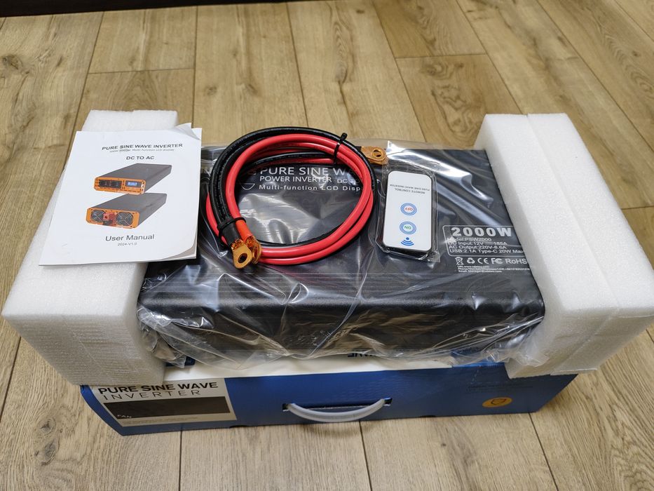 Інвертор 12v  DATOUBOSS 2000W(4000W)Чистий синус. В наявності