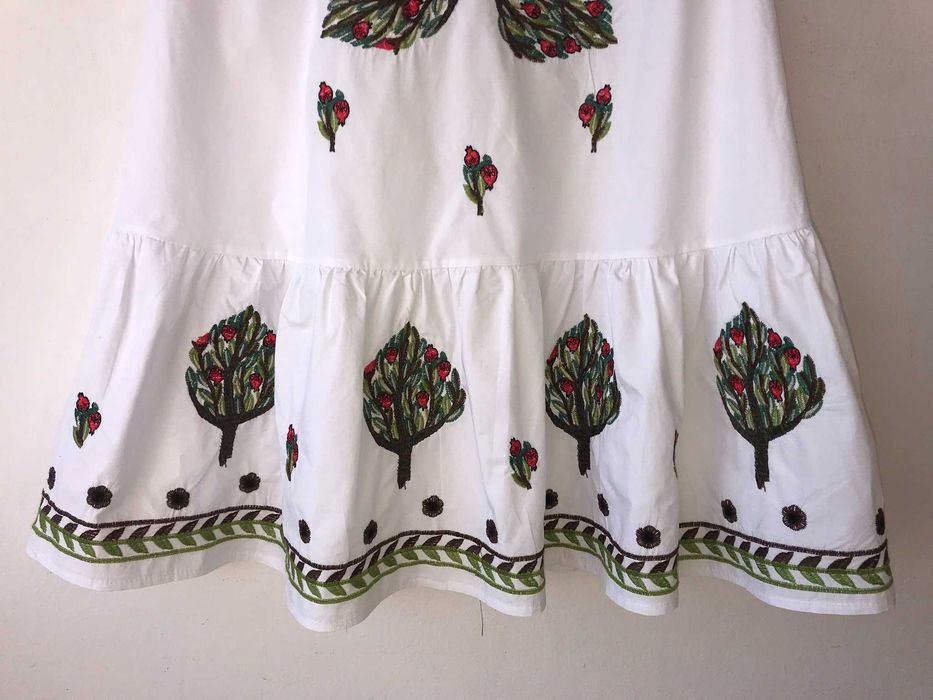 Biała bluzka tunika Y&M L 40 12 retro hippie vintage boho festiwal 60s